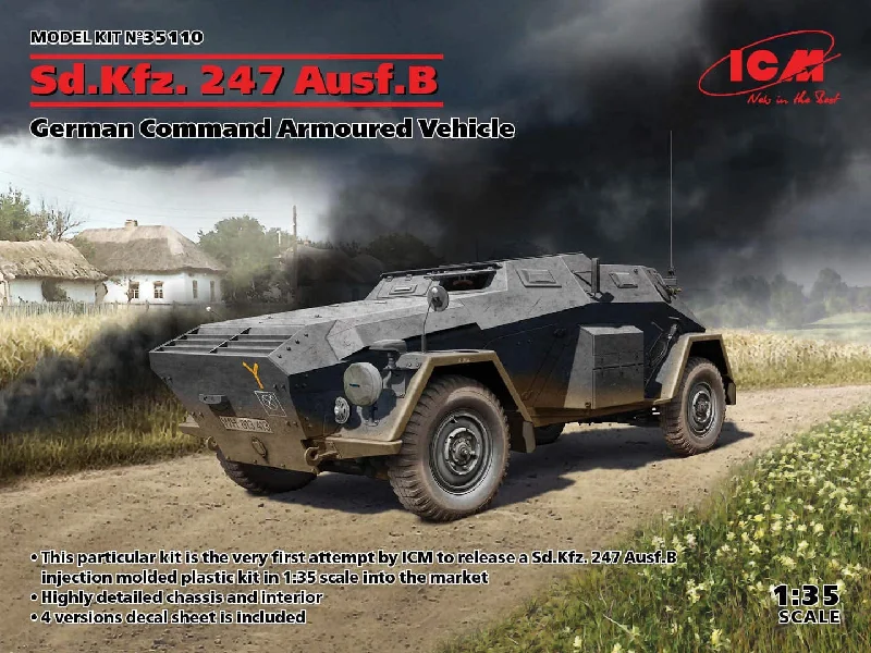 SdKfz 247 Ausf B Armourd Vehicle (1/35 Scale) Military Model Kit