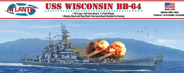 USS Wisconsin BB64 Battleship (1/665 Scale) Plastic Boat Model Kit