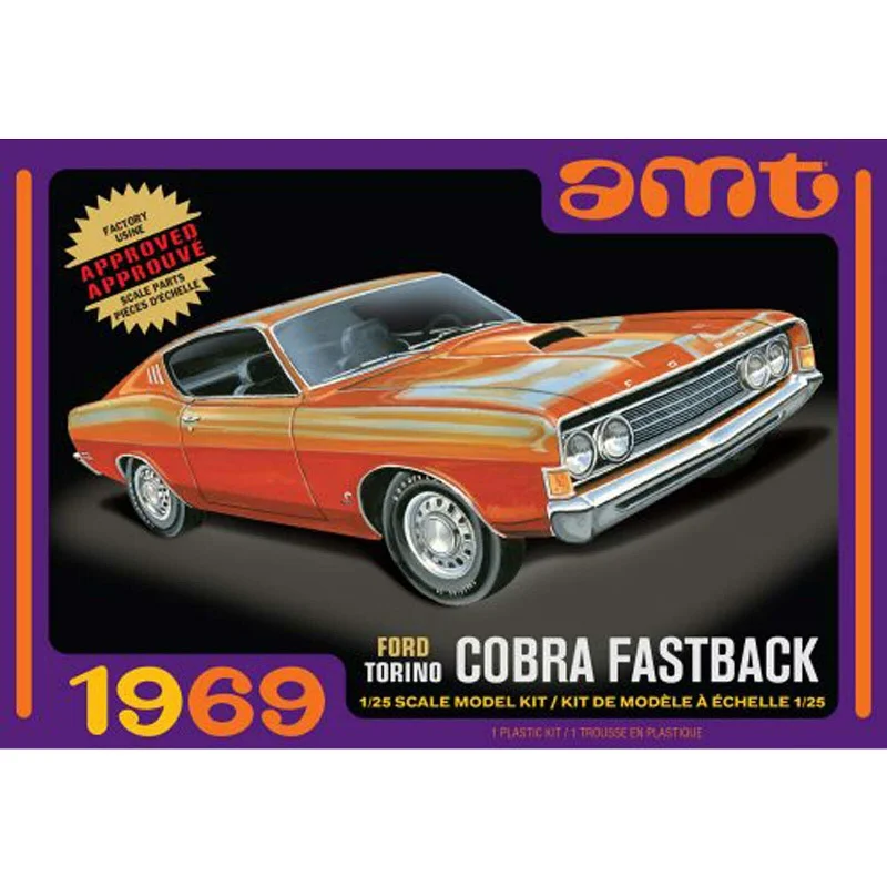 '69 Ford Torino Cobra Fastback (1/25 Scale) Plastic Vehicle Model Kit