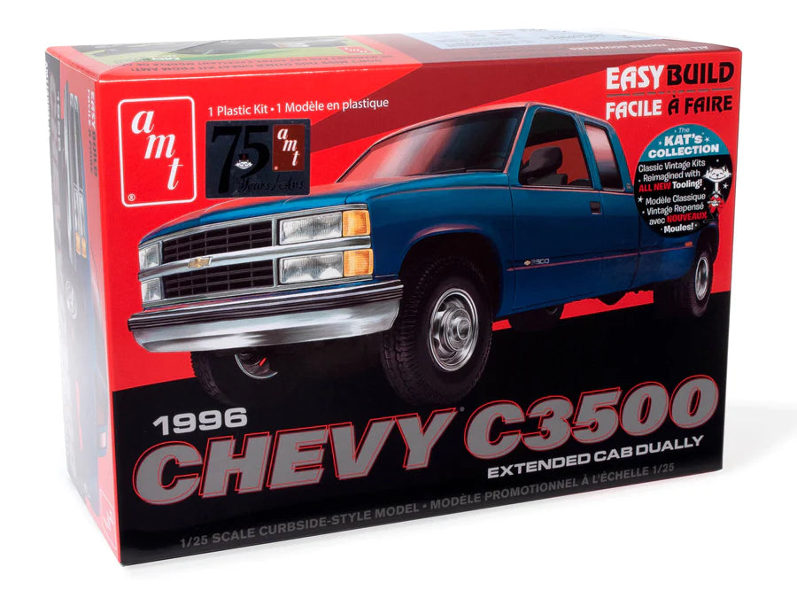 '96 Chevrolet C3500 Dually Pickup EasyBuild (1/25 Scale) Plastic Vehicle Model Kit