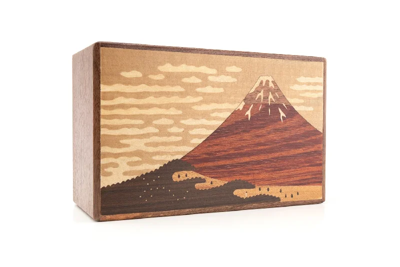 21 Step Japanese Puzzle Box Aka Fuji - Puzzle Box