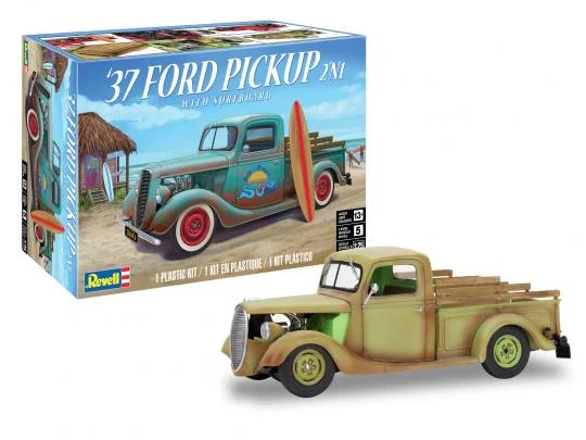 '37 Ford Pickup 2n1 (1/25th Scale) Plastic Vehicle Model Kit