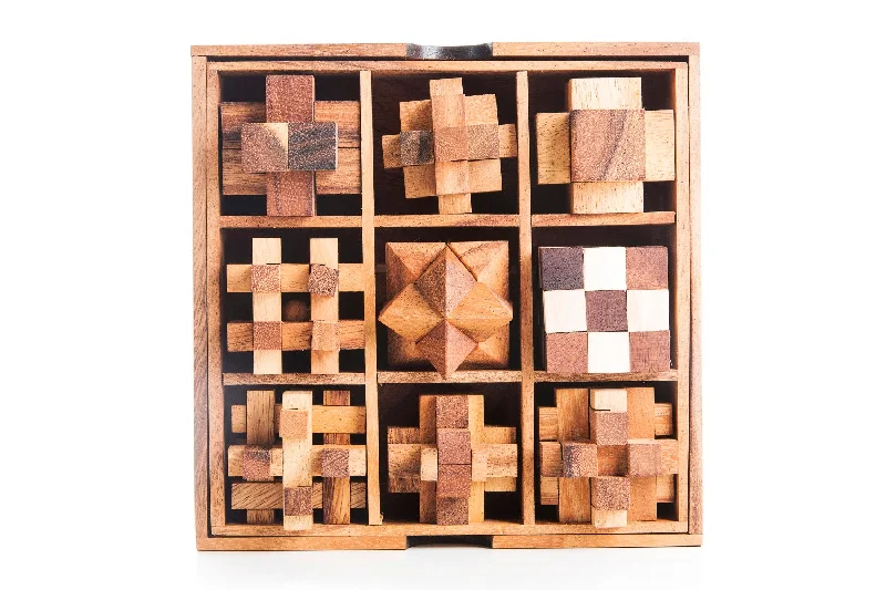 9 Mechanical Puzzle Gift Box - Puzzles For Adults