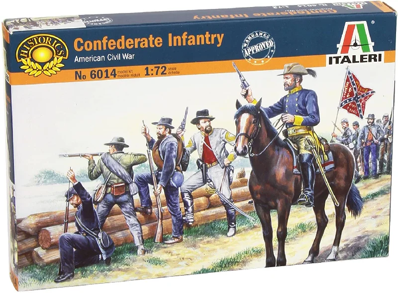 Confederate Infantry Troops (1/72 Scale) Plastic Military Kit