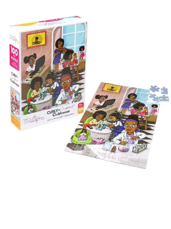 Curly + Confident Clubhouse - 100 Piece Stem Puzzle