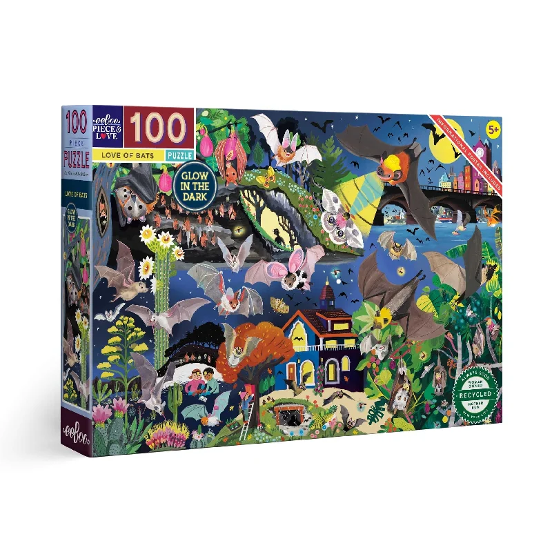 Love of Bats 100 Piece Jigsaw Floor Puzzle