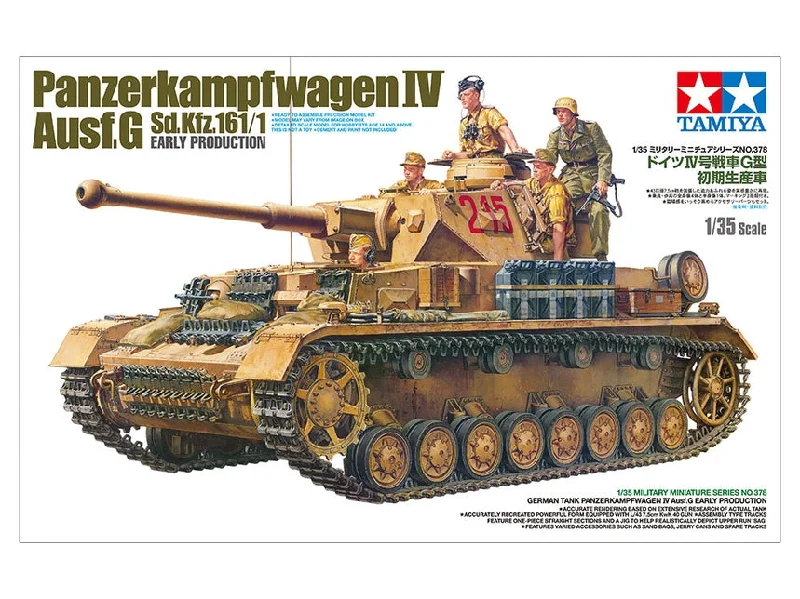 German Panzer IV Ausf. G (1/35 Scale) Plastic Military Model Kit