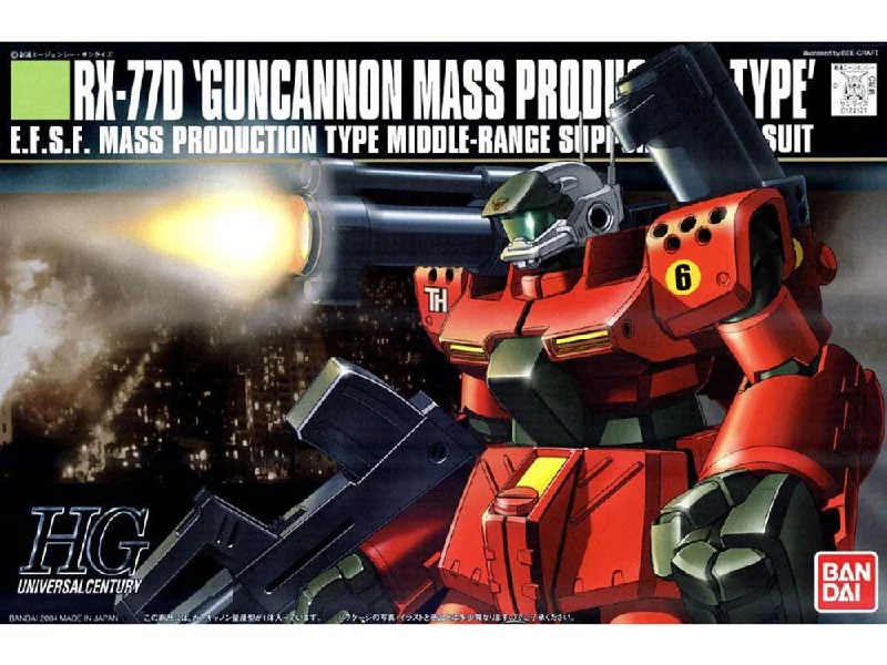 HGUC RX-77D Guncannon Mass Produced Type (1/144 Scale) Plastic Gundam Model Kit