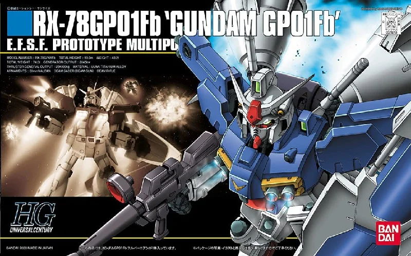 HGUC RX-78GP01Fb Gundam GP01Fb (1/144 Scale) Plastic Gundam Model Kit