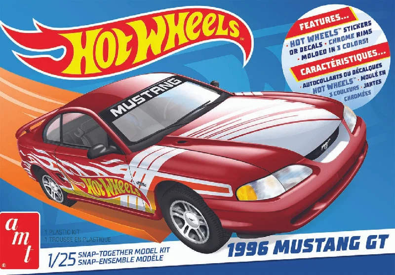 '96 Hot Wheels Ford Mustang GT 2T (1/25 Scale) Plastic Vehicle Snap Kit