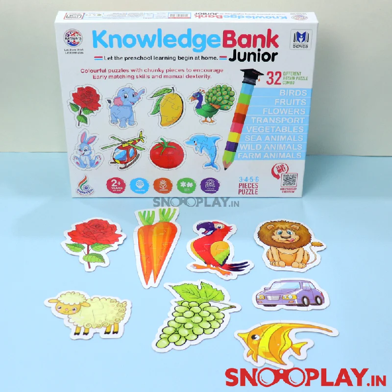 Knowledge Bank Junior (32 Different Puzzle Combinations) - Educational Game For Kids