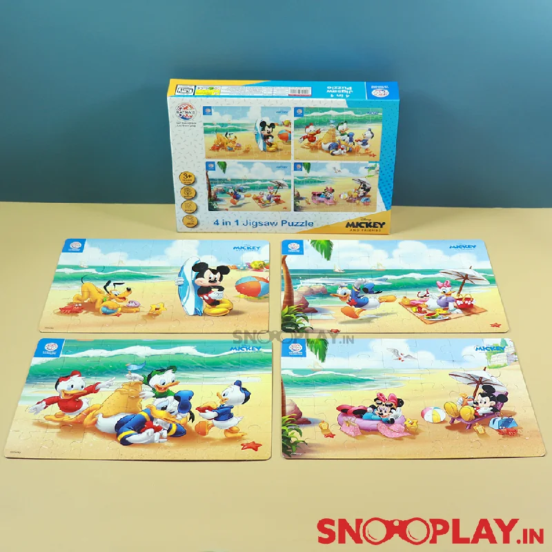 Licensed Mickey Mouse Puzzle Game- 4 in 1 Puzzle Game