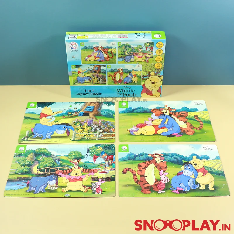 Licensed Winnie The Pooh Puzzle Game- 4 in 1 Puzzle Game