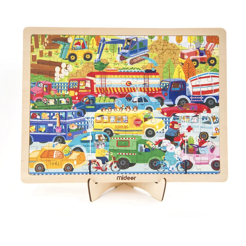 100-piece Framed Standing Puzzle: Busy Traffic