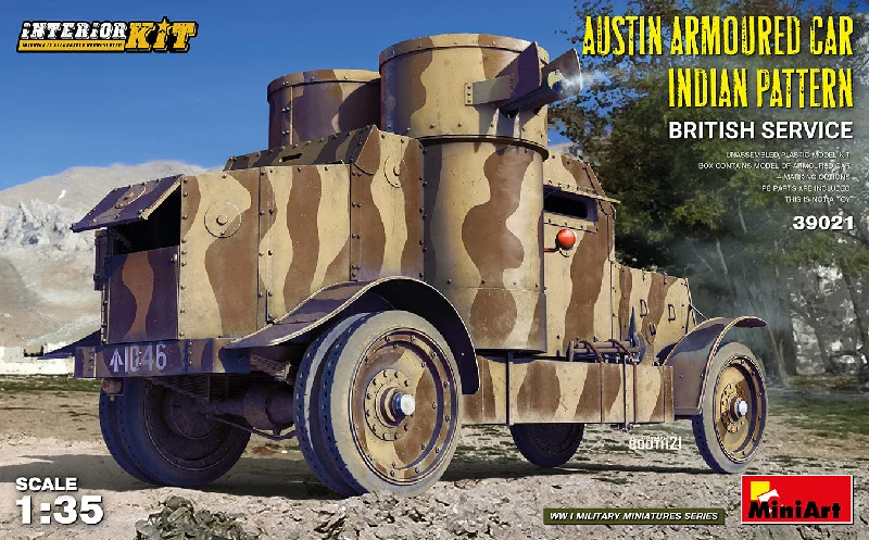 Austin Armoured Car Indian Pattern (1/35th Scale) Plastic Military Model Kit