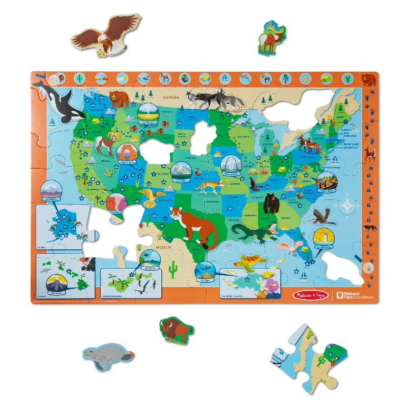 National Parks U.S.A. Map Floor Puzzle – 45 Pieces