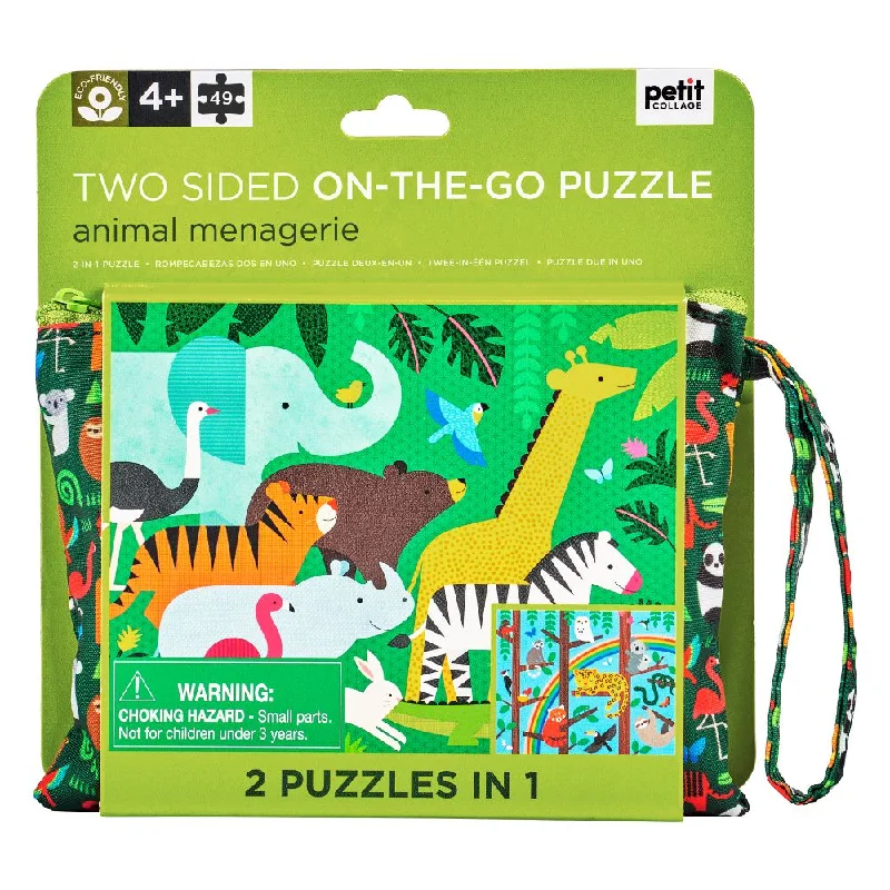 Two Sided Animal Menagerie On-The-Go Puzzle