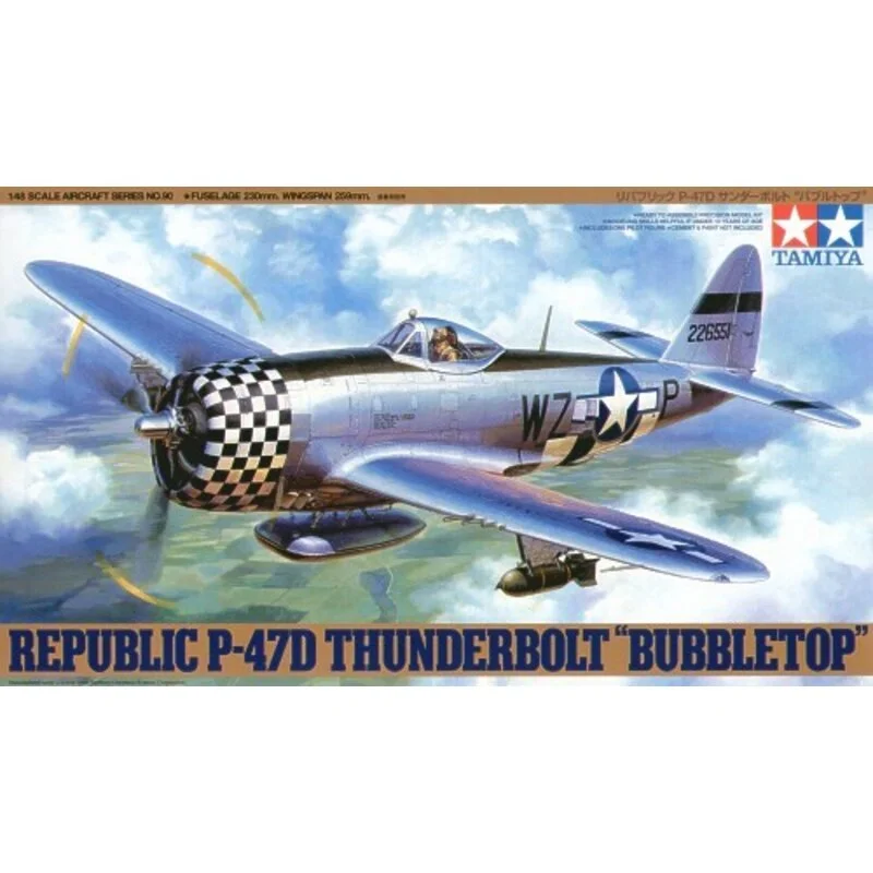 Republic P-47 Thunderbolt "Bubbletop" (1/48 Scale) Plastic Aircraft Model Kit