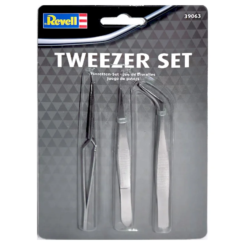 Revell Tweezer Set Straight/Curved/Self-Close (3 Pack)