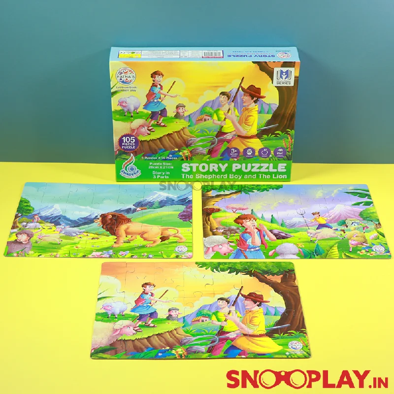 The Shepherd Boy & the Lions- Story Puzzle