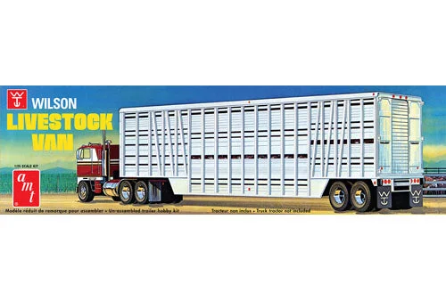 Wilson Livestock Van Trailer (1/24 Scale) Plastic Vehicle Model Kit