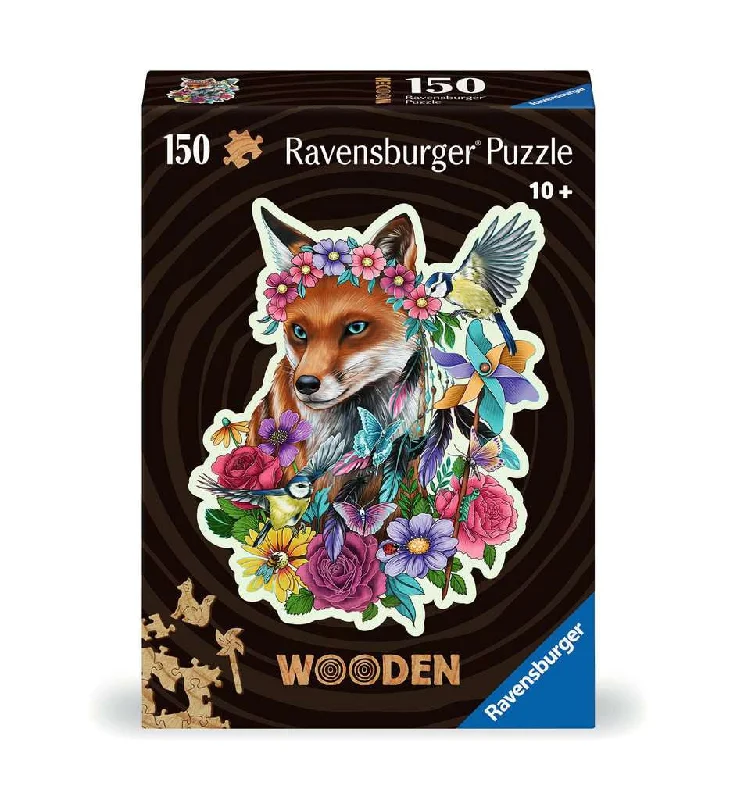 Colorful Fox Wood 150pc Puzzle