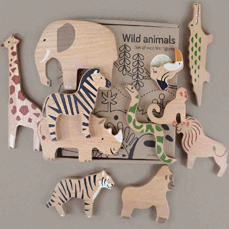 Sale Bajo Wooden Animals Play Set, Wild