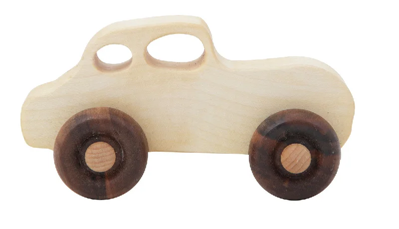 Retro Car Natural Colored Wood Toy Car