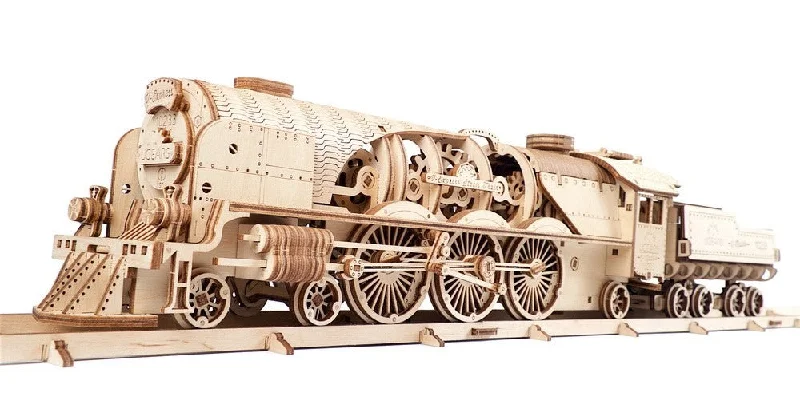 V-Express Steam Train with Tender Model Kit (Free Shipping)