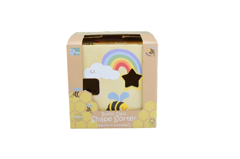 WOOD BUZZY DAYS BEE SHAPE SORTER