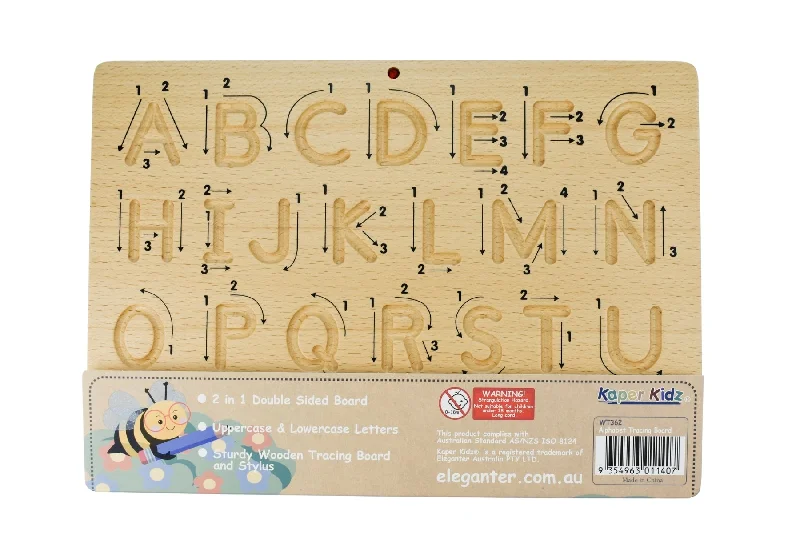 WOODEN ALPHABET TRACING BOARD