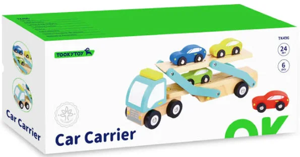 WOODEN CAR CARRIER IN BOX