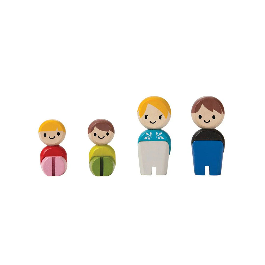 Wooden Doll Family (Light Skin Tone)