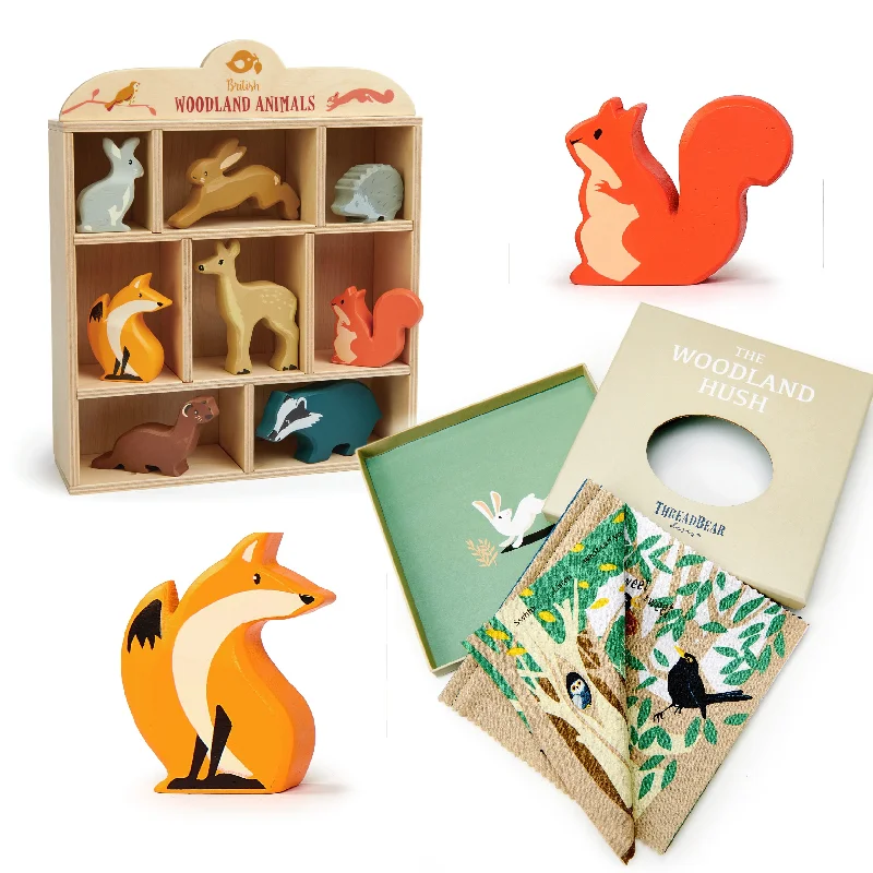 Woodland Animal Shelf & Woodland Rag Book Bundle