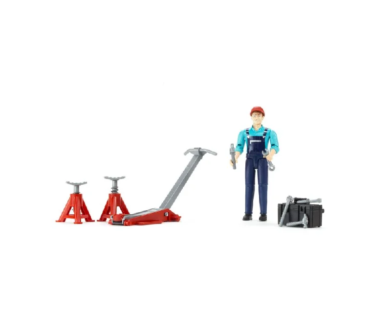 Bruder bworld Man with Repair Shop Accessories, 62100