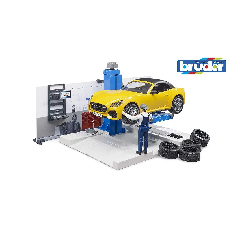 Bruder bworld Car Service Repair Shop Set, 62110