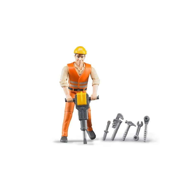 Bruder Construction Worker Action Figure with Accessories