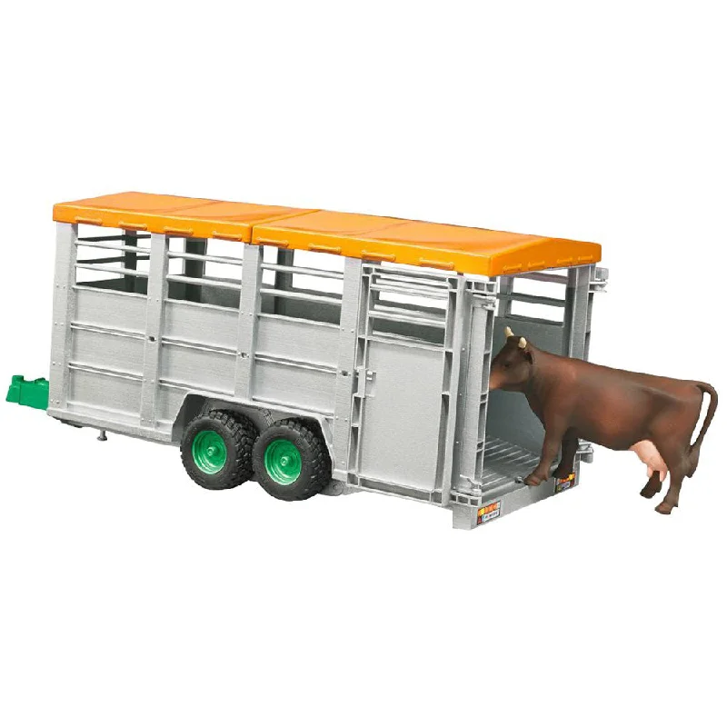 Bruder Livestock Trailer with 1 Cow