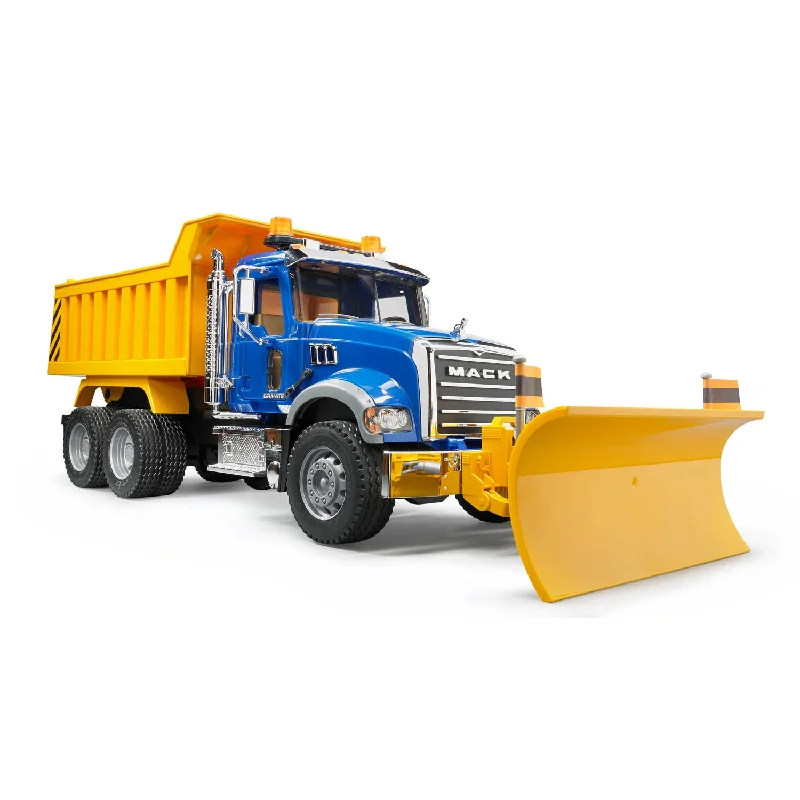 Bruder MACK Granite Dump Truck with Snow Plow Blade