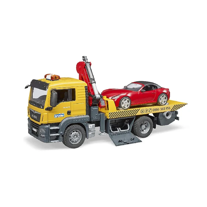 Bruder Man TGS Tow Truck W Bruder Roadster L&S Module