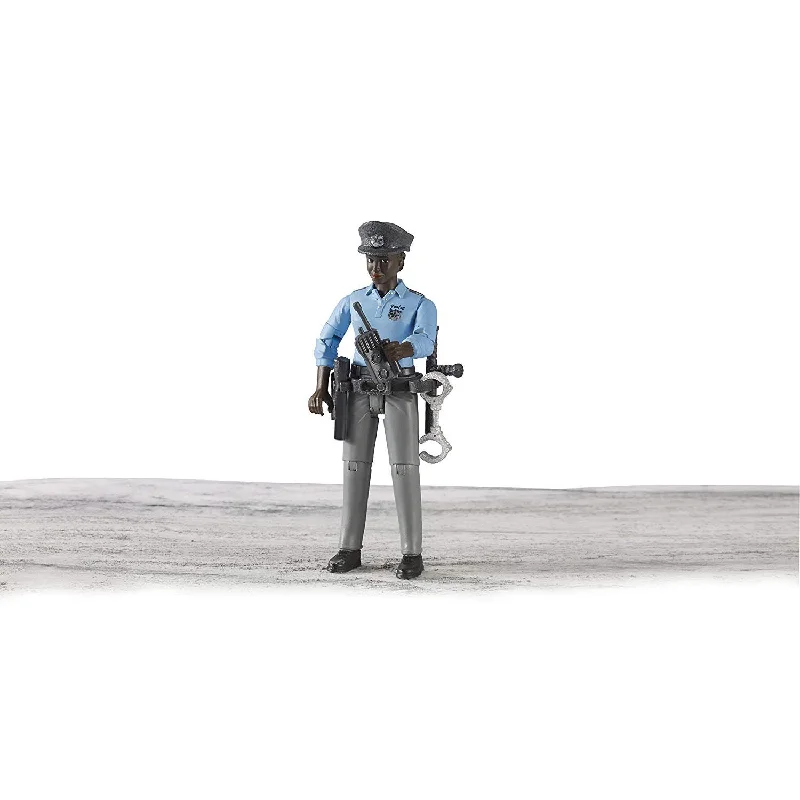 Bruder Policewoman Action Figure with Dark Skin and Accessories, 60431