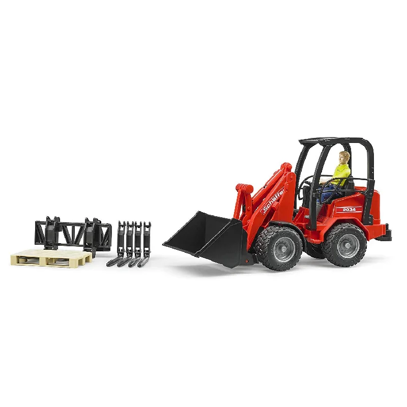 Bruder Schaeffer Compact Loader 2034 W Figure & Accessories