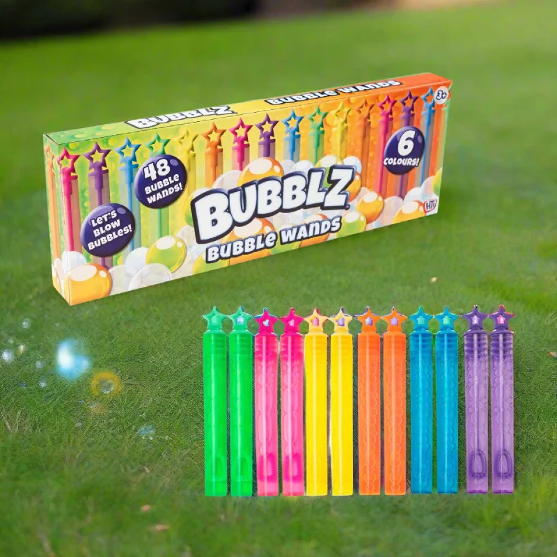 Bubblz 48 Pack of Bubble Wands - Bubble Solution Included