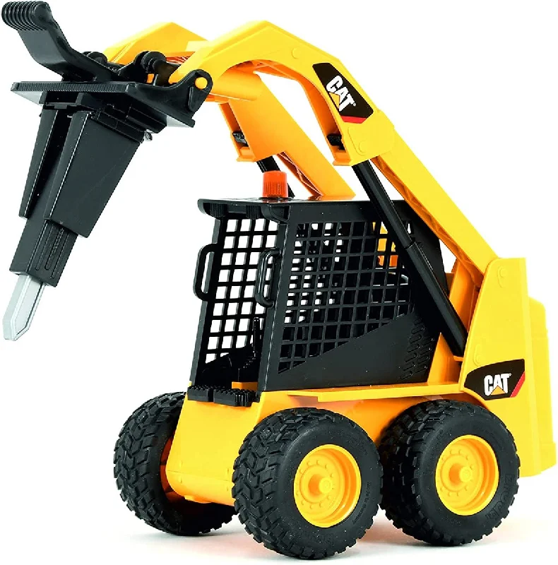 Bruder CATERPILLAR Skid Steer Loader with Scoop, Auger and Jackhammer