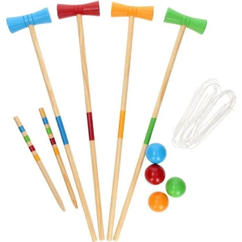 Kids 4 Player Wooden Croquet Set