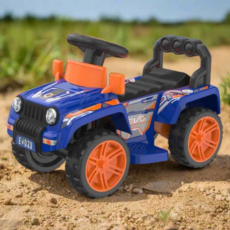 Evo 6V Kids Electric Ride On Blue Zoom 4X4 Truck