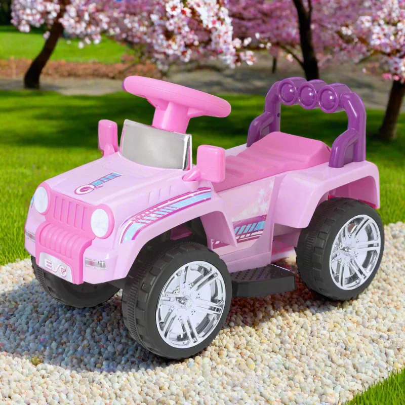 Evo 6V Kids Electric Ride On Pink Shimmer 4X4 Truck