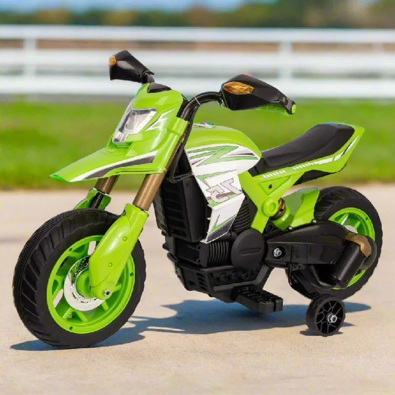 Evo 6V Kids Electric Ride On | Green Motorbike