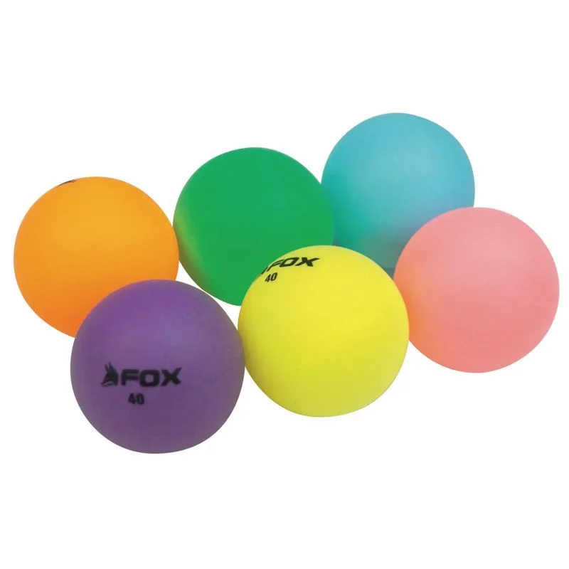 Table Tennis Balls Coloured 6 Pack